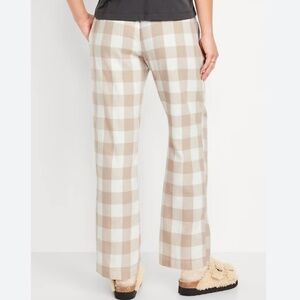 Old Navy | Beige and White Plaid PJ Pants